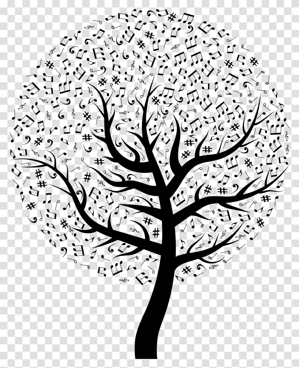 Big Image Music Tree Clipart, Nature, Outdoors, Astronomy, Outer Space Transparent Png