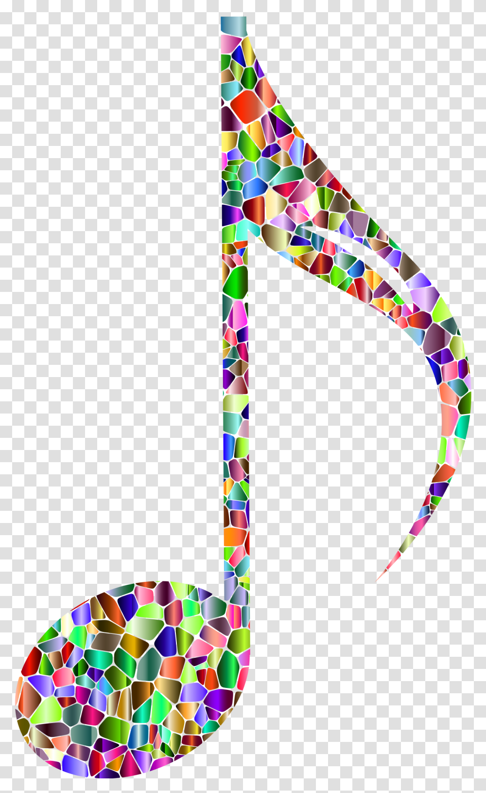 Big Image Rainbow Music Notes Clipart Full Size, Doodle, Drawing, Triangle, Symbol Transparent Png
