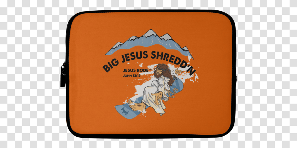 Big Jesus Shredd N Laptop Sleeve Laptop Bag, Label, Advertisement, Poster Transparent Png