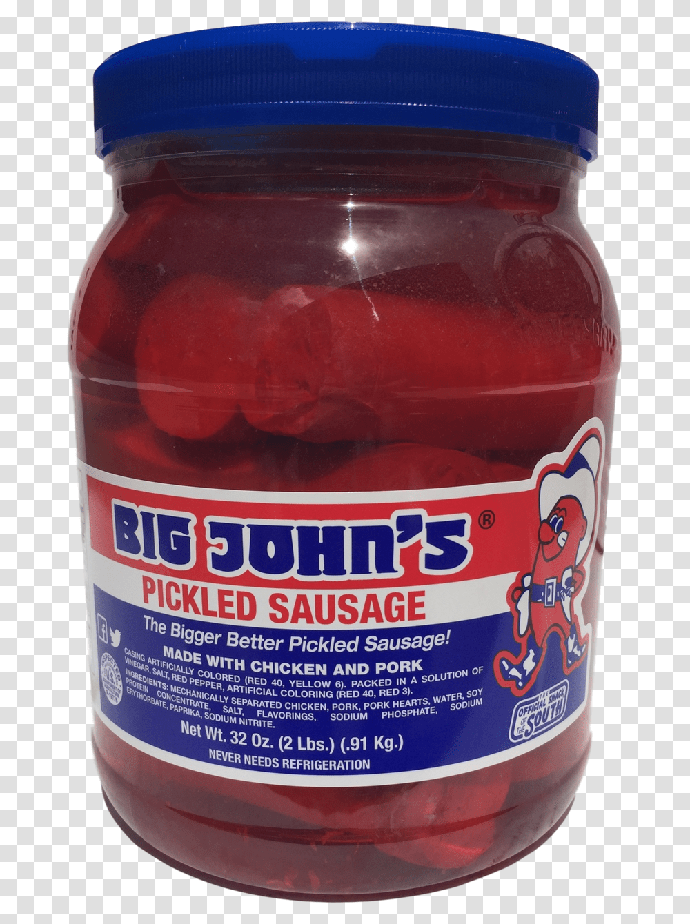Big John's Pickled Sausage Strawberry, Relish, Food, Beer, Alcohol Transparent Png