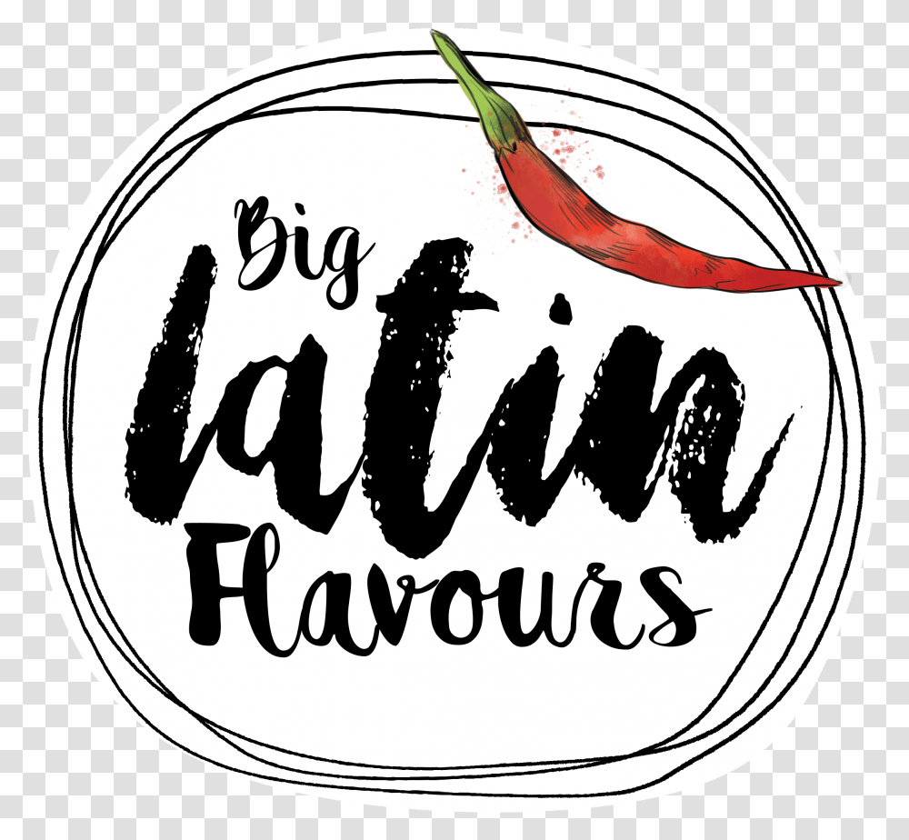 Big Latin Flavours Calligraphy, Label, Plant, Food Transparent Png