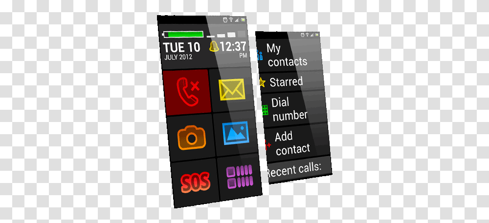 Big Launcher Phone Sms For Seniors Android Alarm Clock Launcher, Text, Monitor, Screen, Electronics Transparent Png