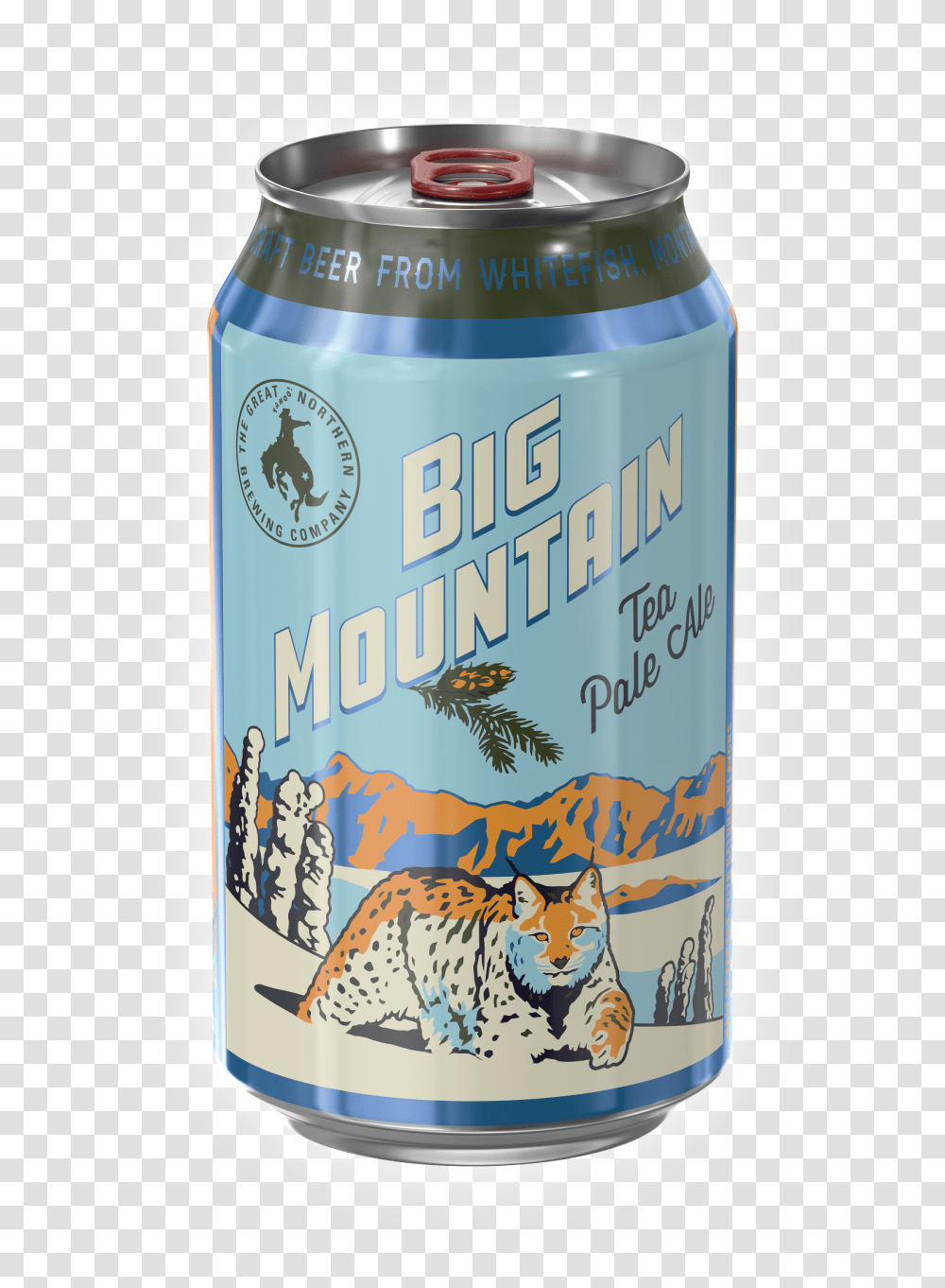 Big Mountain Can Big Mountain Tea Pale Ale, Alcohol, Beverage, Tin, Lager Transparent Png