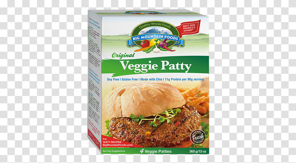 Big Mountain Foods Veggie Burger, Plant, Flyer, Poster, Paper Transparent Png