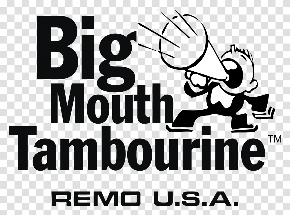 Big Mouth Tambourine Logo Graphic Design, Poster, Advertisement Transparent Png