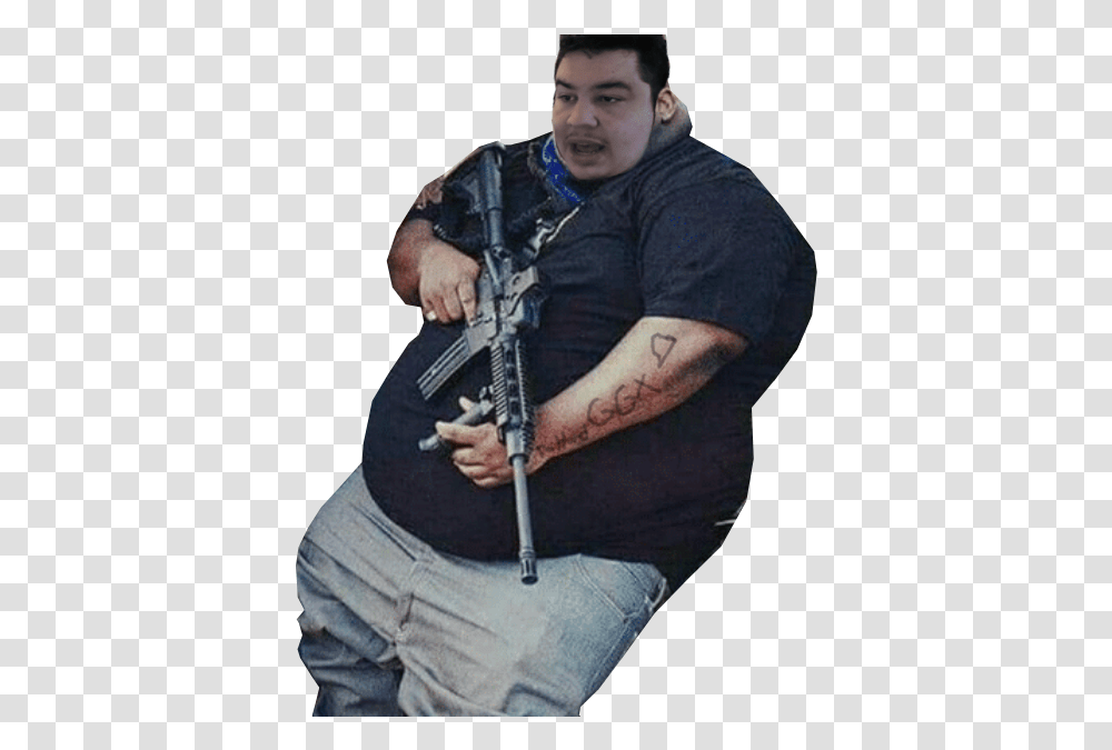 Big Nigga With A Gun, Skin, Person, Weapon Transparent Png