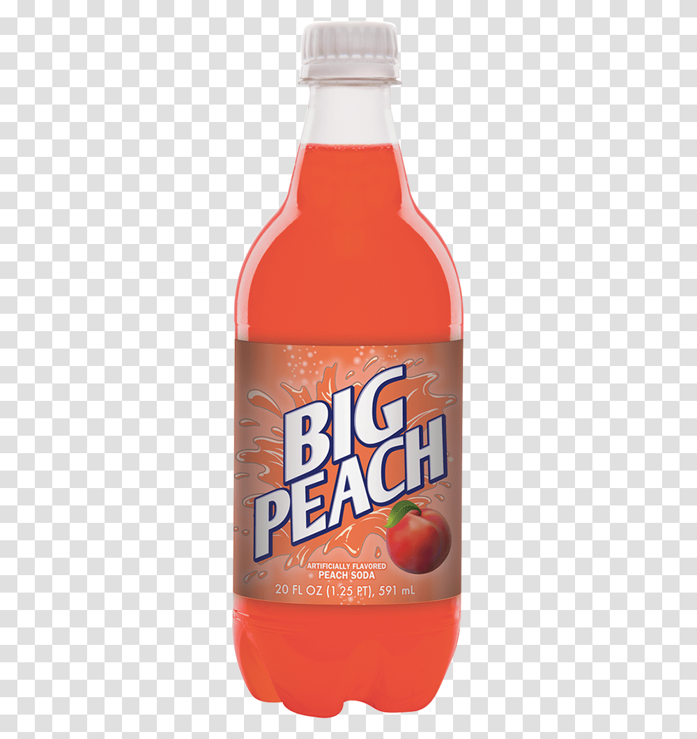 Big Peach Bottle Big Red 20 Oz, Pop Bottle, Beverage, Soda, Beer Transparent Png