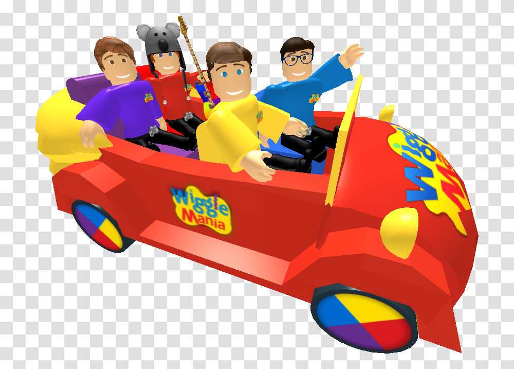 Big Red Car Craft Wiggles, Toy, Vehicle, Transportation, Person Transparent Png
