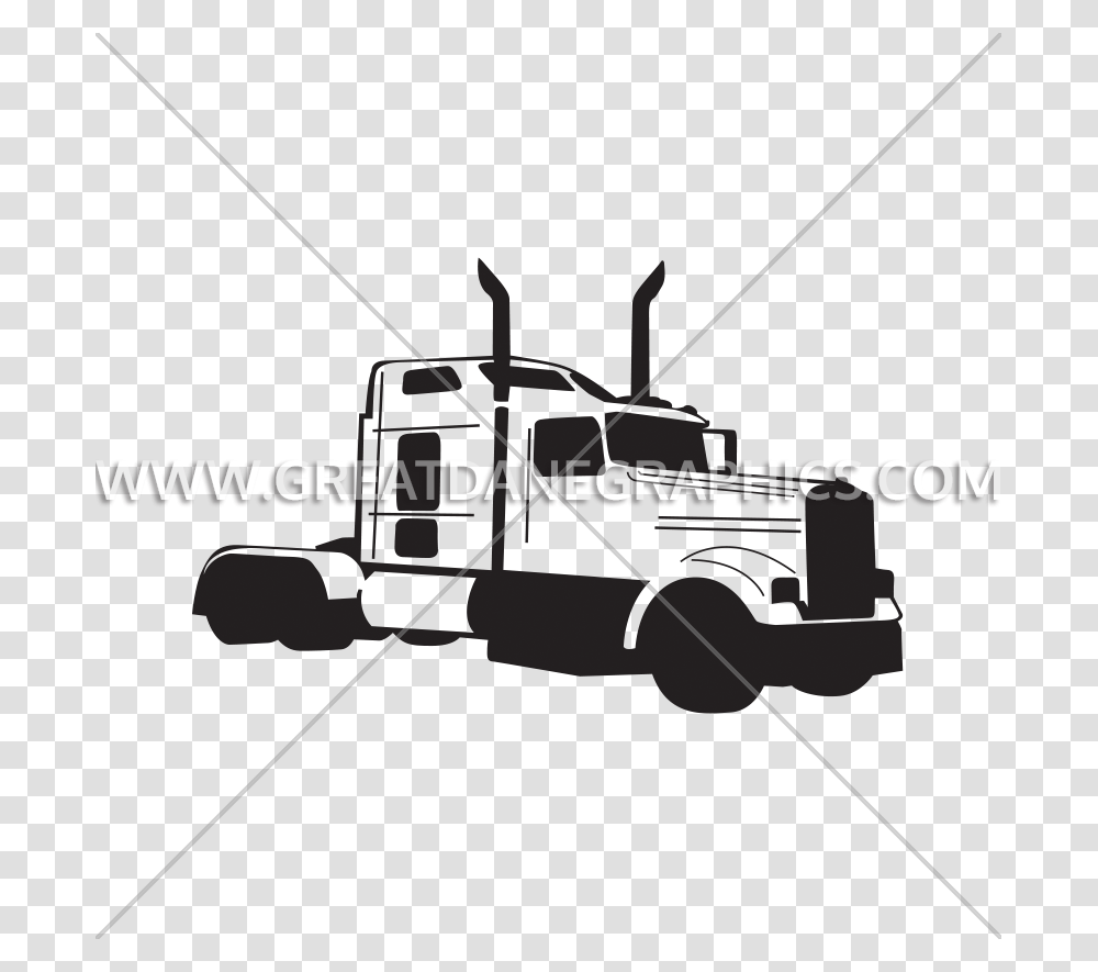 Big Rig Production Ready Artwork For T Shirt Printing, Vehicle, Transportation, Bulldozer, Tractor Transparent Png