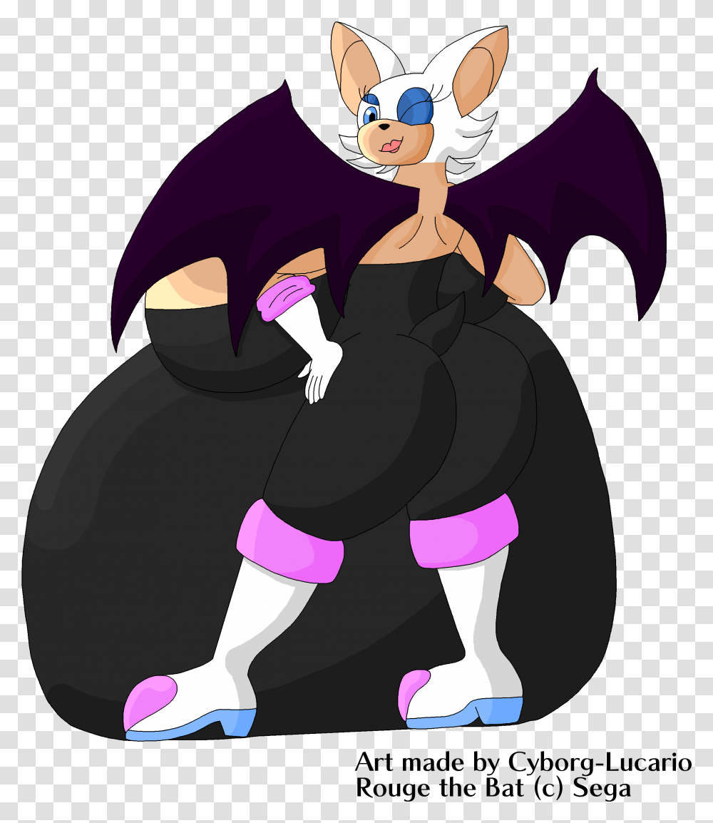 Big Rouge Sonic Characters With Thick Boobs, Manga, Comics, Book, Person Transparent Png