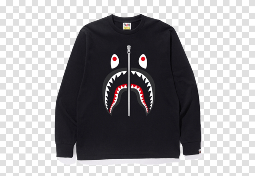 Big Shark L S Tee, Apparel, Sweatshirt, Sweater Transparent Png