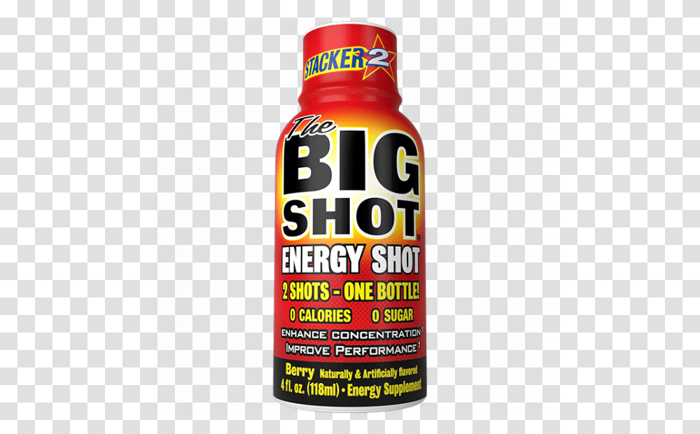 Big Shot Energy Shots, Tin, Bottle, Ketchup, Food Transparent Png