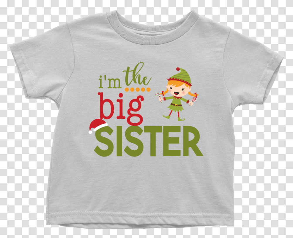 Big Sister Christmas Shirt Pregnancy Announcement Christmas Elf, Apparel, T-Shirt Transparent Png