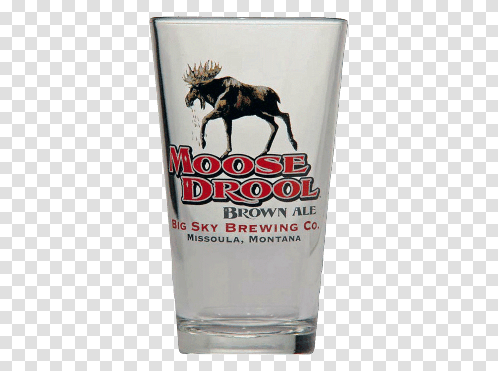 Big Sky Moose Drool Glass Pint Glass, Dog, Animal, Mammal, Beverage Transparent Png
