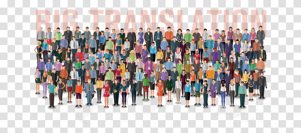 Big Translation Crowd Vecteurs Foule, Person, Audience, Poster, Advertisement Transparent Png