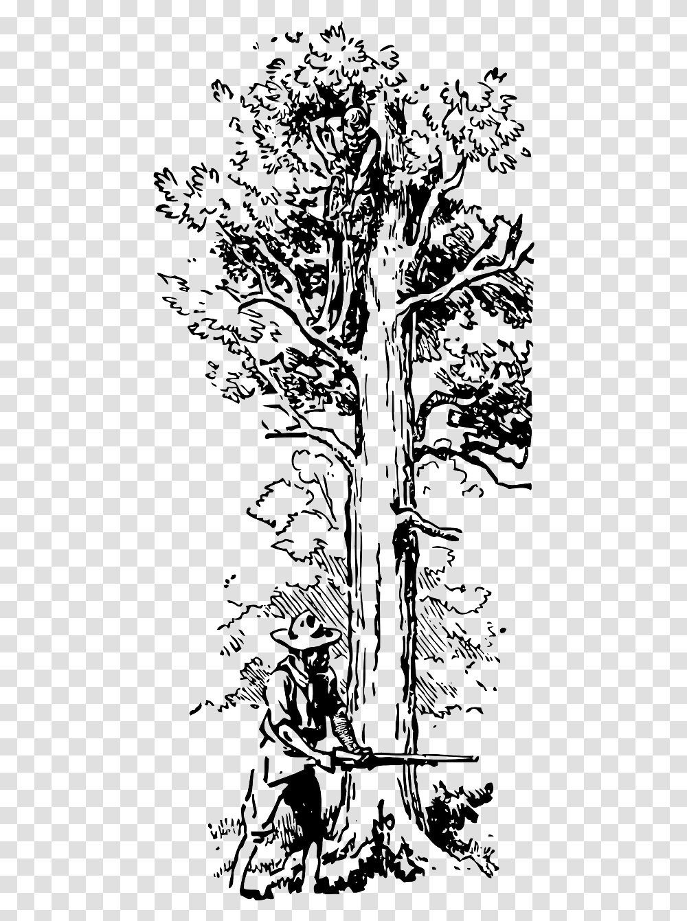 Big Tree Pohon Gambar Ilustrasi Tumbuhan, Plant, Floral Design Transparent Png