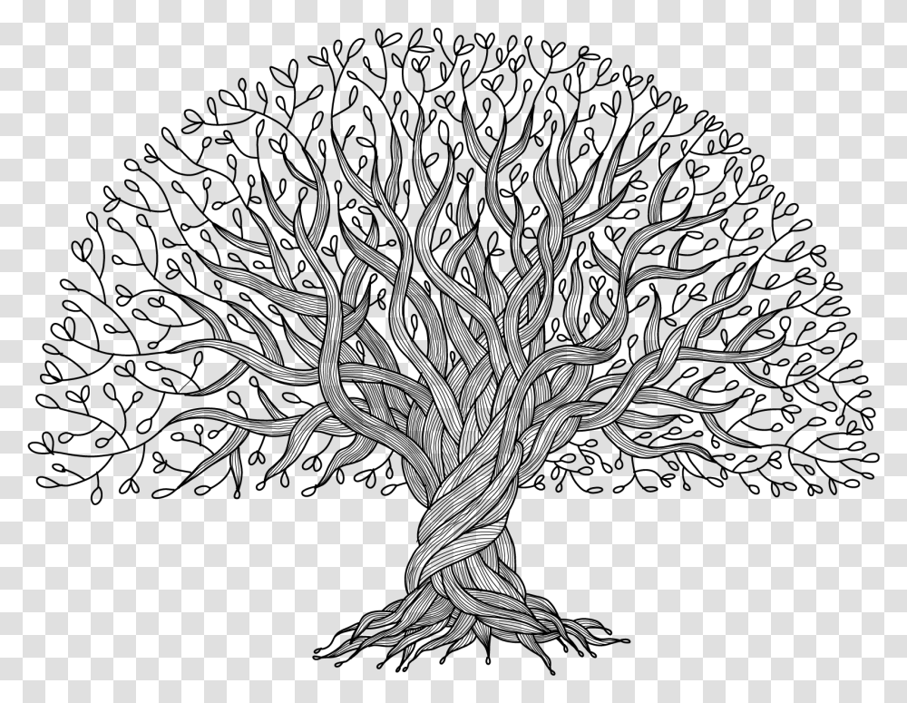 Big Tree With Roots, Gray, World Of Warcraft Transparent Png