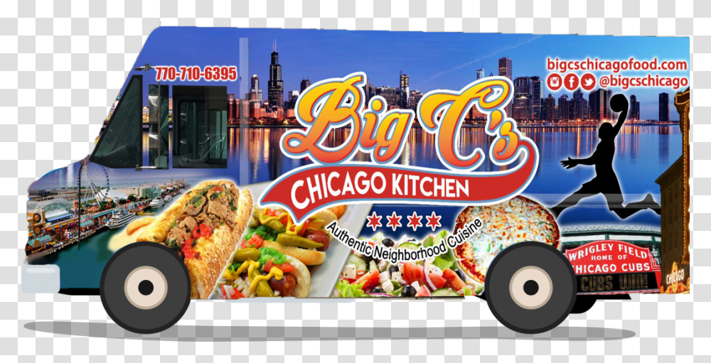 Big Truck Big C's Chicago Kitchen, Advertisement, Poster, Flyer, Paper Transparent Png
