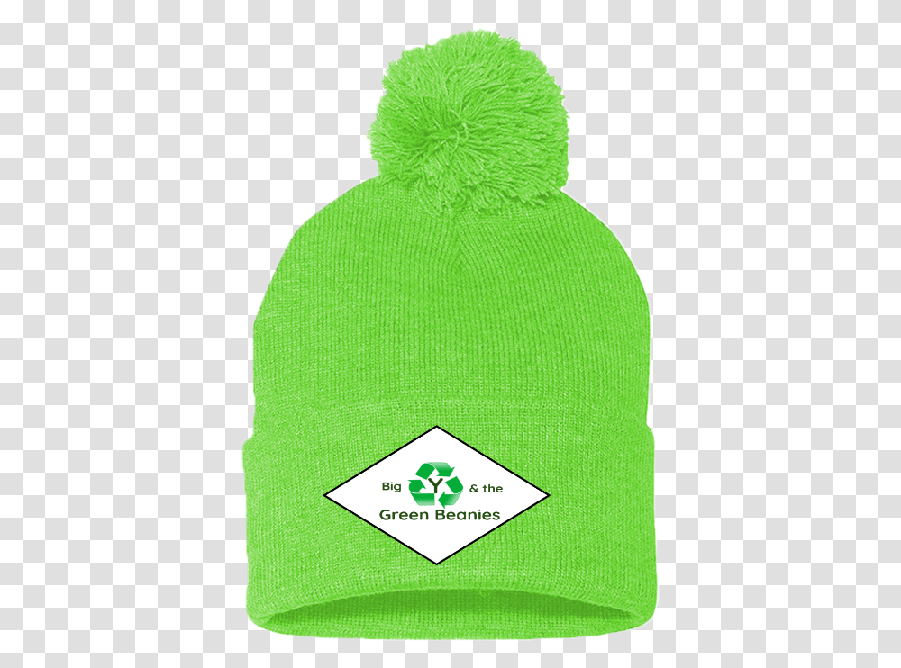 Big Y The Green Beanies Pom Knit Toque, Clothing, Apparel, Cap, Hat Transparent Png