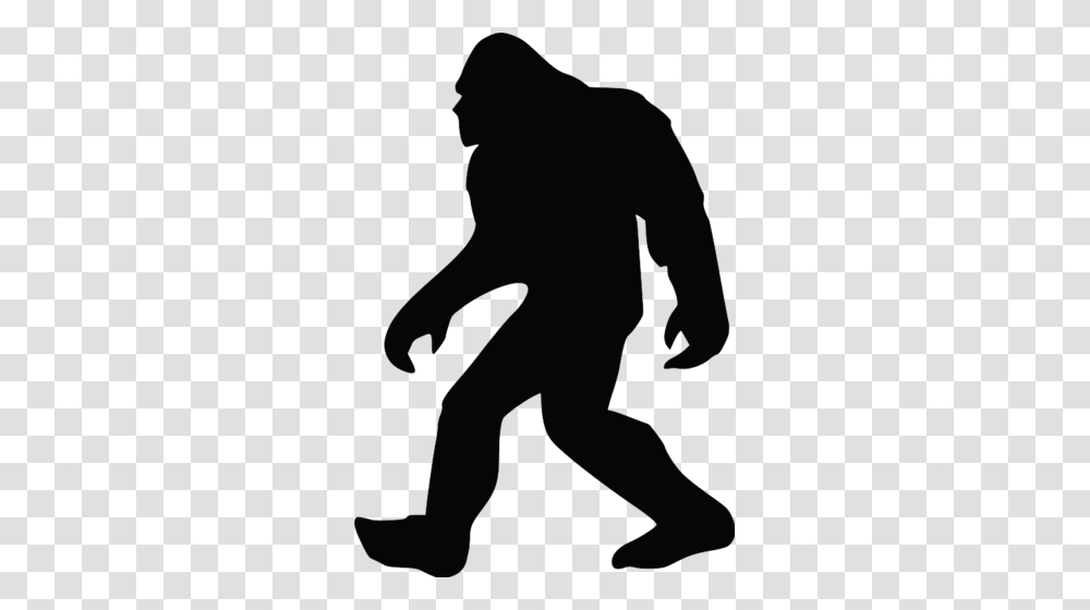 Bigfoot Clip Art For Free Download On Ya Webdesign, Person, Human, Kneeling, Silhouette Transparent Png