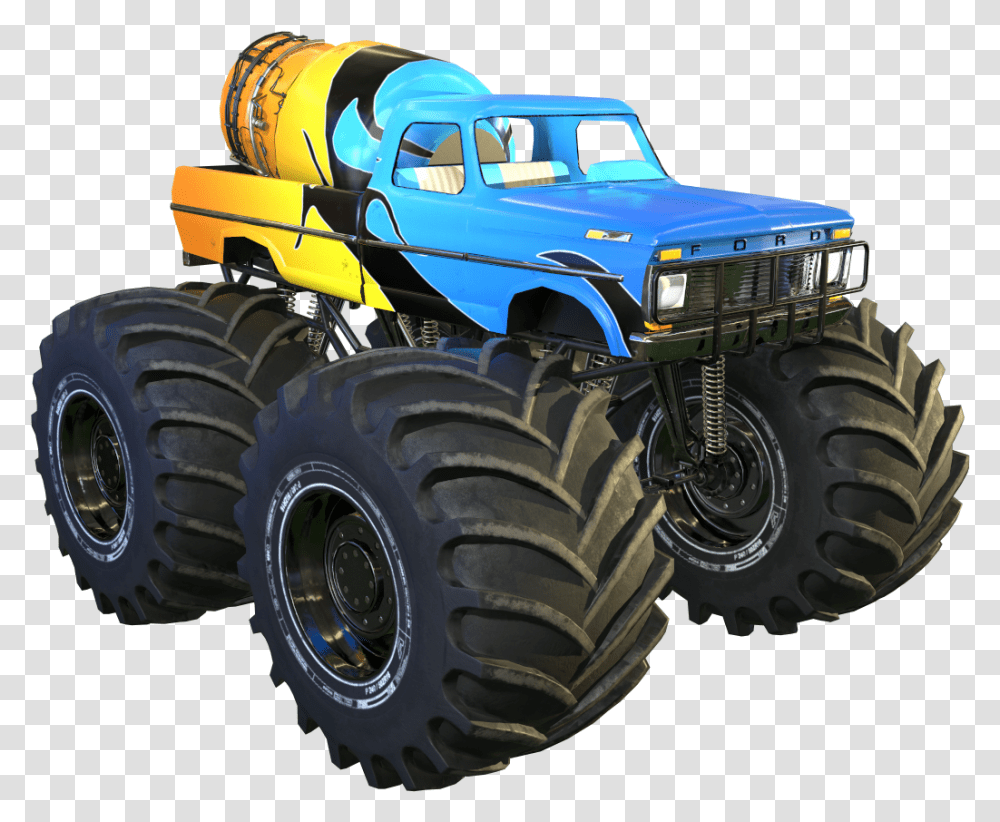 Bigfoot Monster Truck 3d, Tire, Wheel, Machine, Vehicle Transparent Png