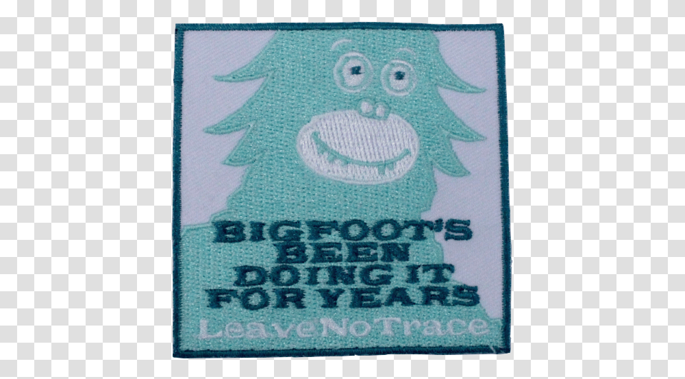 Bigfoot Patch Leave No Trace, Rug, Text, Label, Id Cards Transparent Png