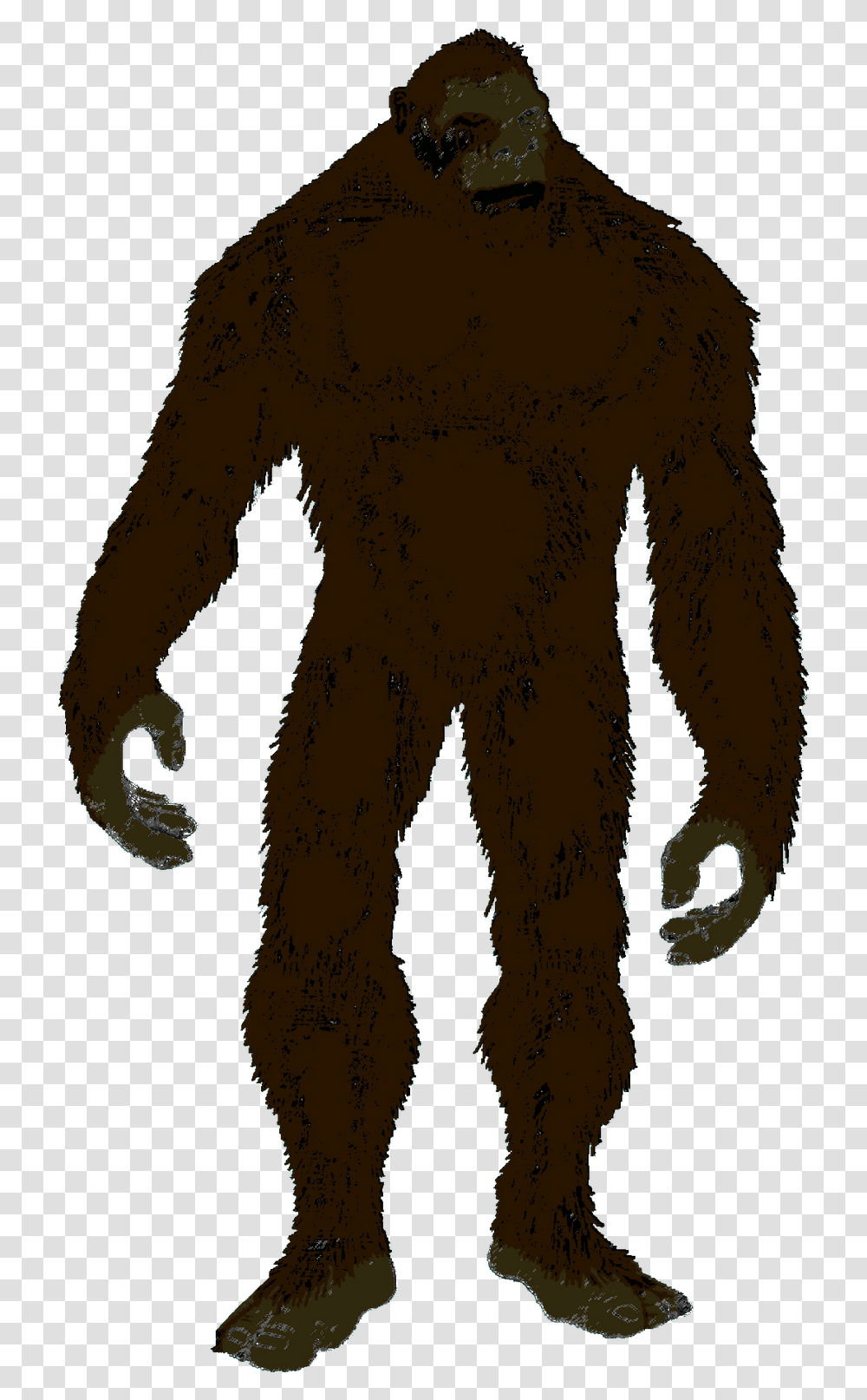 Bigfoot Silhouette Yeti Clip Art Orang Pendek, Mammal, Animal, Wildlife, Brown Bear Transparent Png