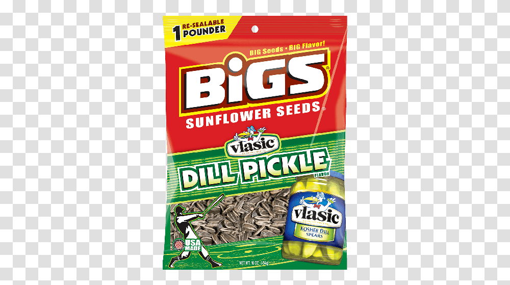 Bigs Dill Pickle Sunflower Seed 16 Ounce 8 Per Case Bigs Dill Pickle Sunflower Seeds, Food, Candy, Field, Flyer Transparent Png