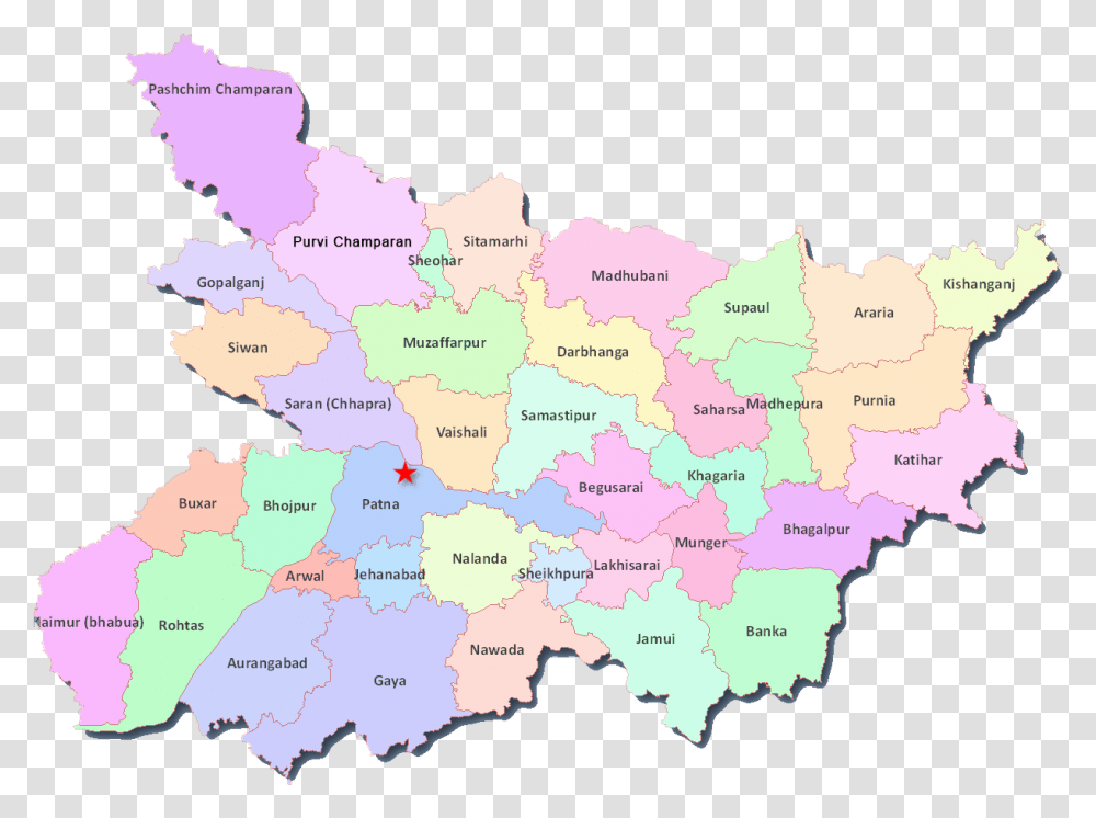 Bihar All District Name, Map, Diagram, Atlas, Plot Transparent Png