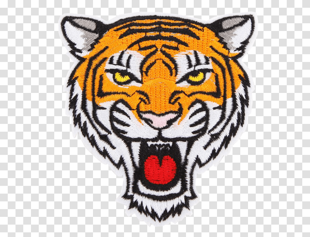 Bij Kiki Iron On Patch Tiger Face, Logo, Rug, Pattern Transparent Png