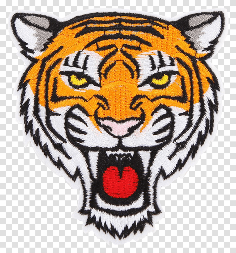 Bij Kiki Iron On Patch Tiger Face Orange Mayonnaise, Rug, Logo, Symbol, Trademark Transparent Png