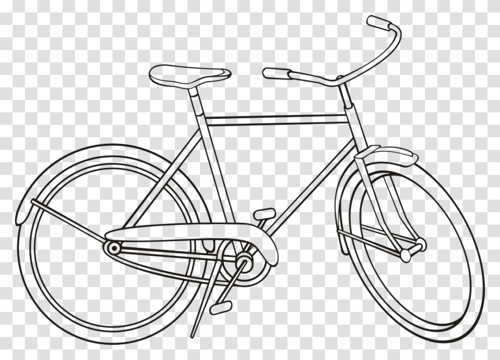 Bike 3 Outline Images Of Bicycle, Vehicle, Transportation, Wheel, Machine Transparent Png