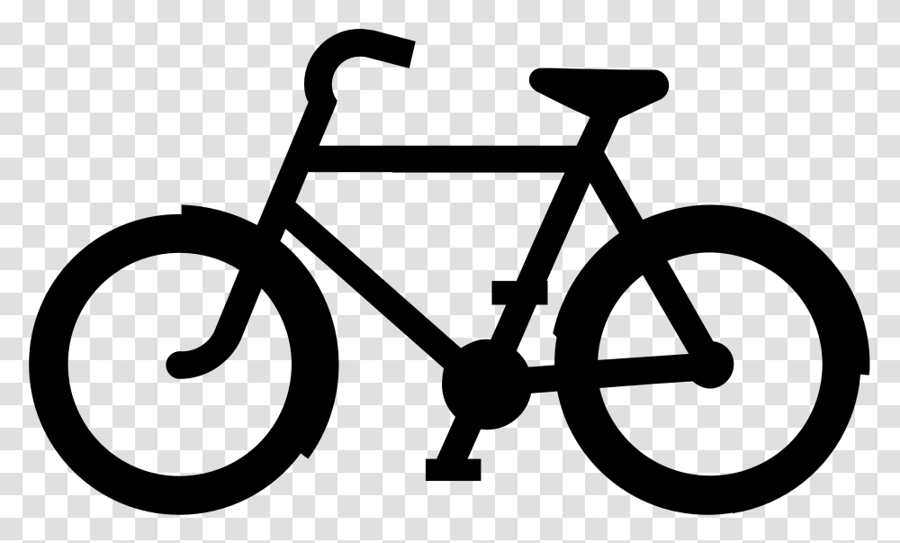 Bike Clip Art Images Black, Silhouette, Bicycle, Vehicle, Transportation Transparent Png