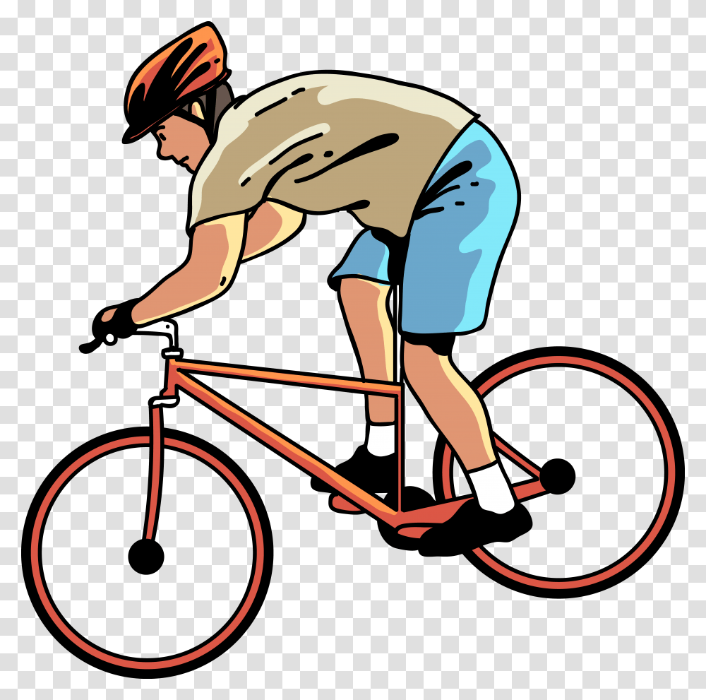 Bike Clipart Biking Clipart No Background, Bicycle, Vehicle, Transportation, Person Transparent Png