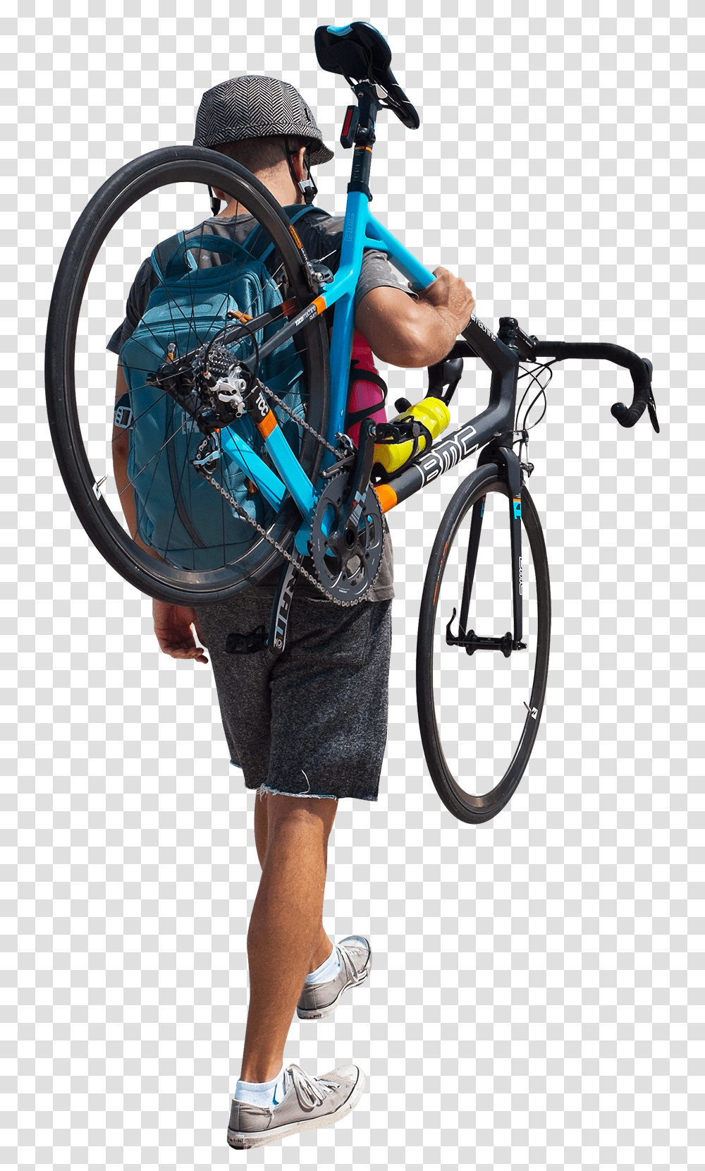 Bike On The Beach Image Person With Bike, Wheel, Machine, Bicycle, Vehicle Transparent Png