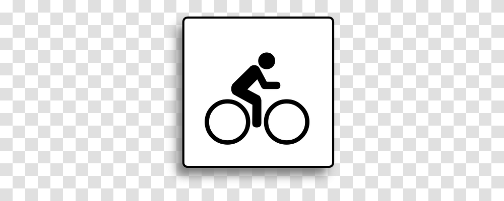 Bike Path Symbol, Sign, Road Sign, Person Transparent Png