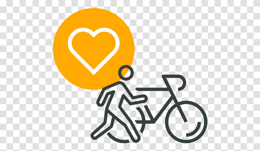 Bike Ped Bicycle, Transportation, Vehicle, Heart Transparent Png
