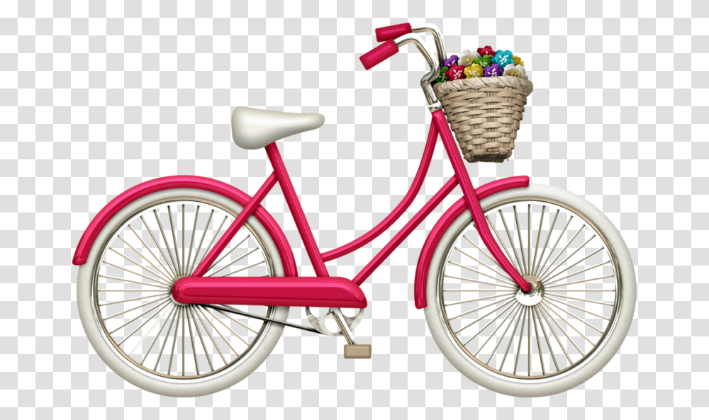 Bike Pink Clip Art Card Ideas And Scrapbook, Bicycle, Vehicle, Transportation, Wheel Transparent Png