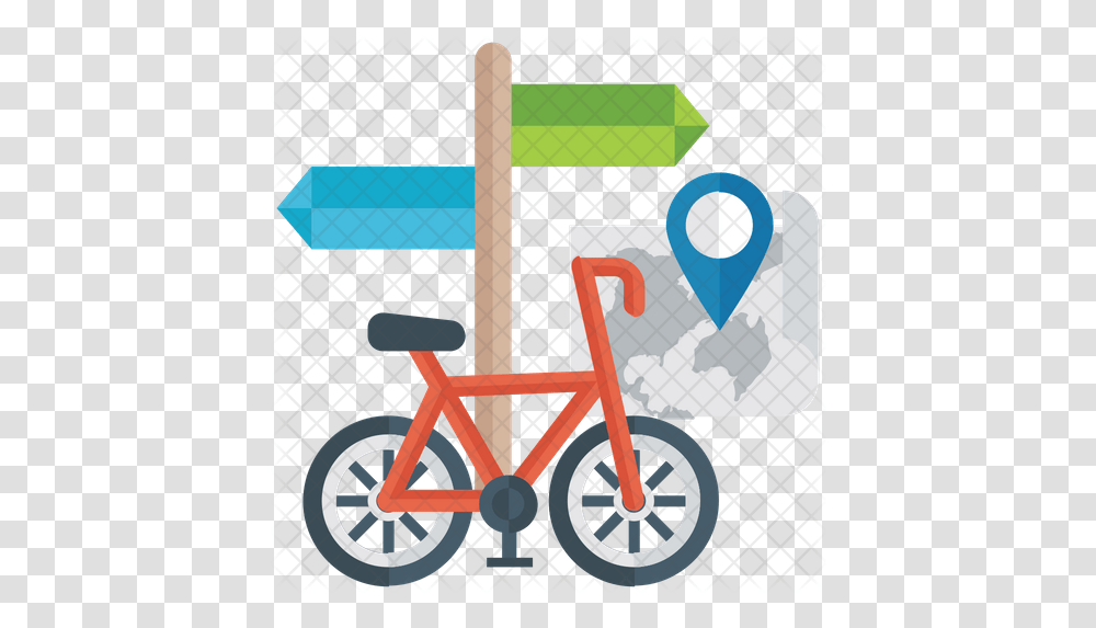 Bike Riding Icon Illustration, Wheel, Machine, Bicycle, Vehicle Transparent Png