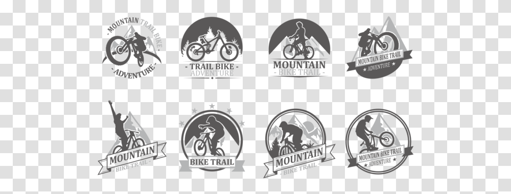 Bike Trail Labels Vector Mountain Trail Bike Logo, Stencil, Accessories, Accessory, Jewelry Transparent Png