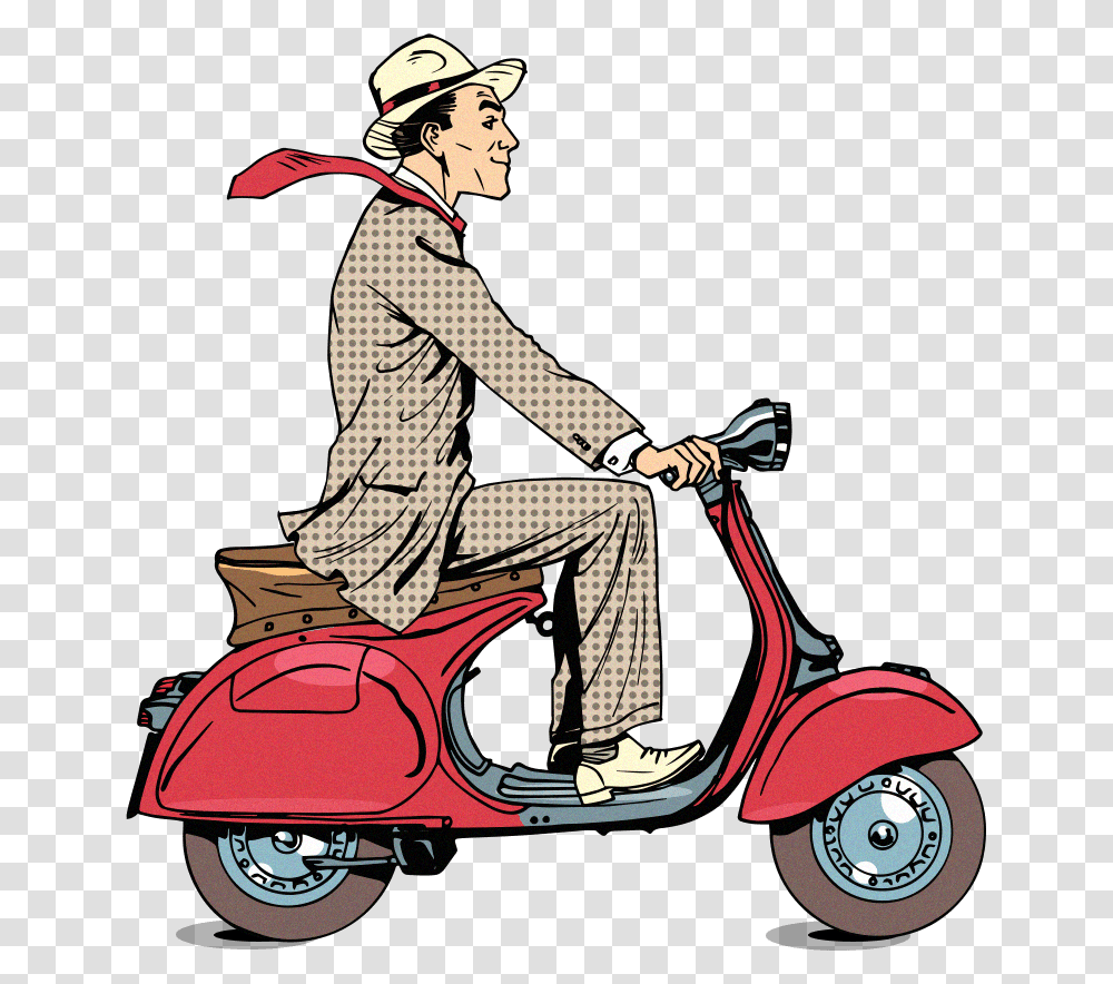 Bike Vespa, Motor Scooter, Motorcycle, Vehicle, Transportation Transparent Png