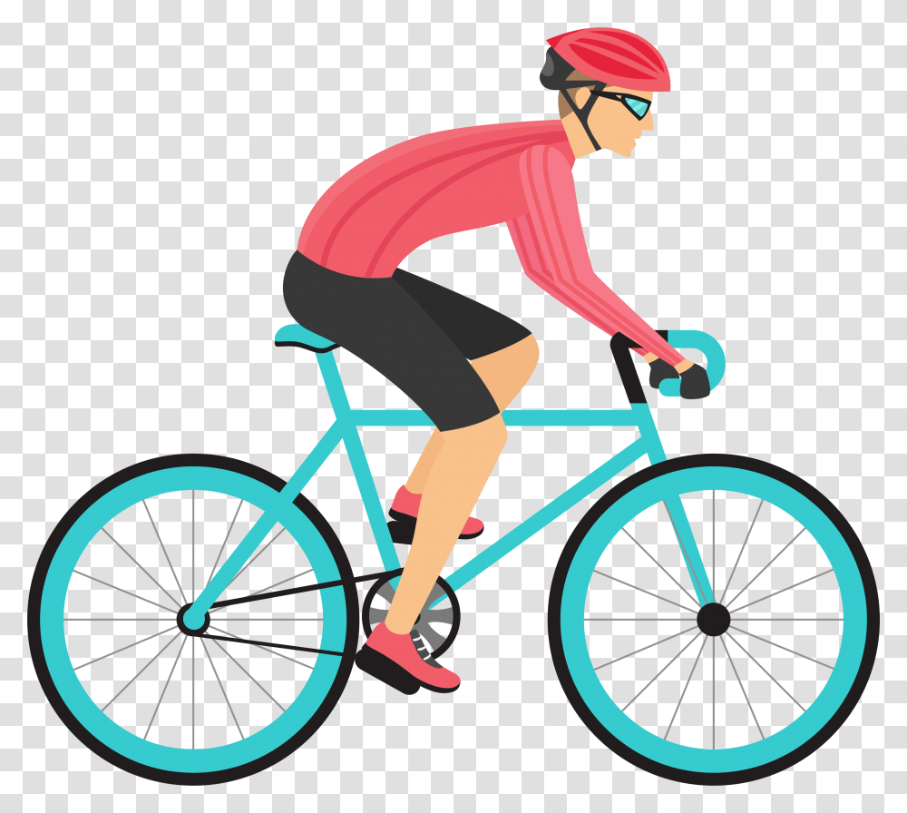 Bike Wheel Clipart Cycling Vocabulary In English, Person, Bicycle, Vehicle, Transportation Transparent Png