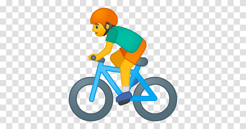 Biker Emoji Meaning With Pictures Riding Bike Emoji, Toy, Bmx, Bicycle, Vehicle Transparent Png