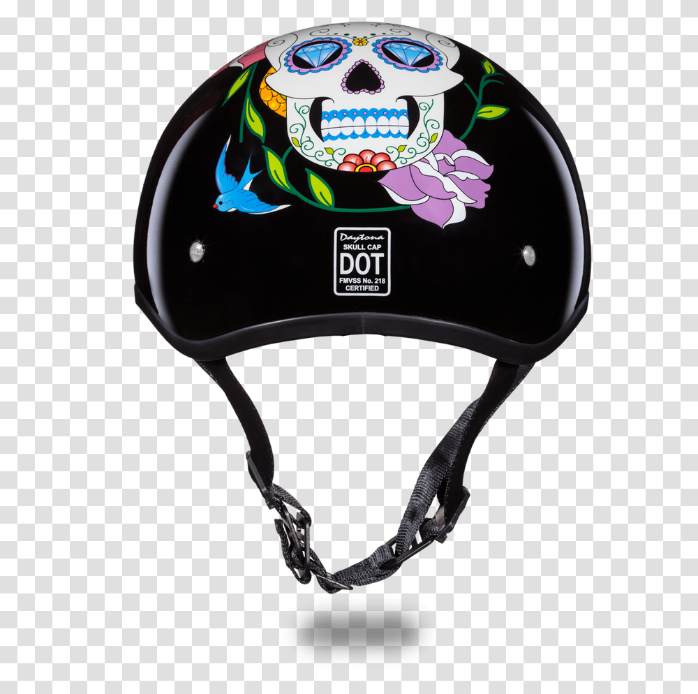 Biker Skull Ladies Skull Motorcycle Helmet, Apparel, Crash Helmet, Logo Transparent Png