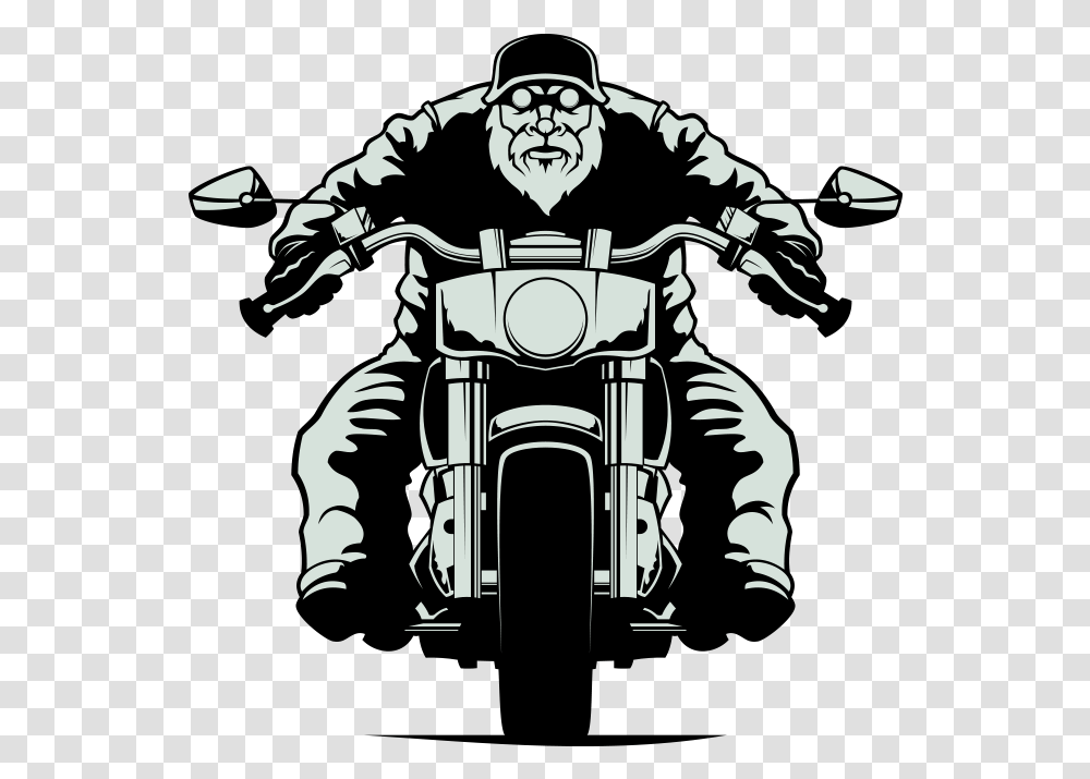 Biker Vector, Stencil, Person, Human, Motorcycle Transparent Png