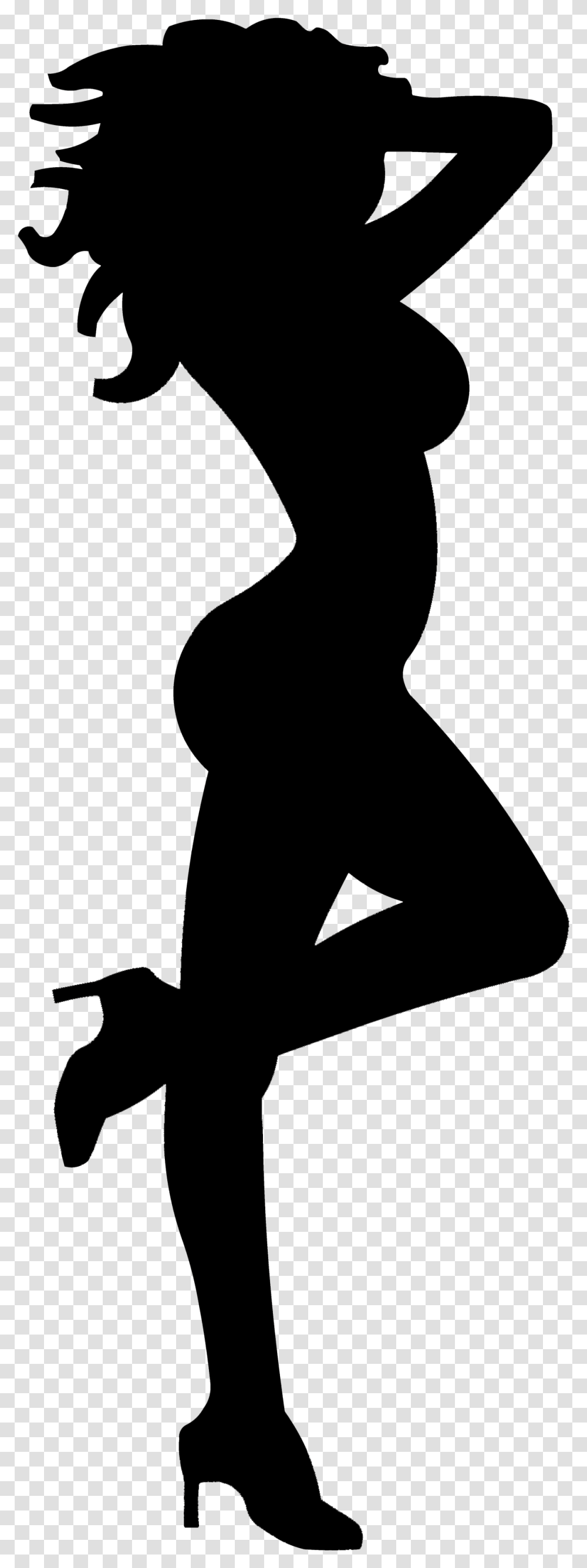 Bikini Model Silhouette, Person, Human, Kneeling Transparent Png