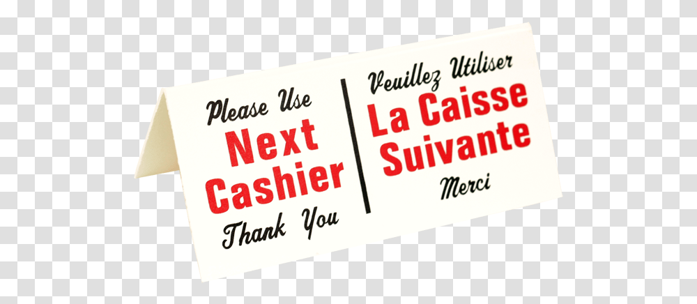 Bilingual Next Cash Sign Darkness, Paper, Label, Business Card Transparent Png