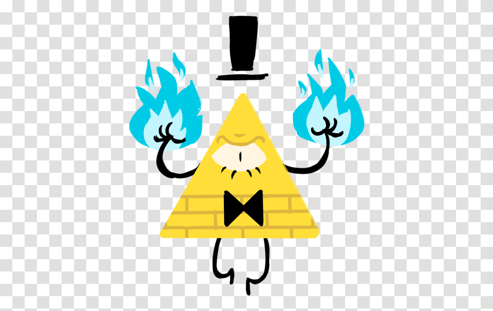 Bill Cipher Blue Fire, Triangle, Pattern, Poster Transparent Png
