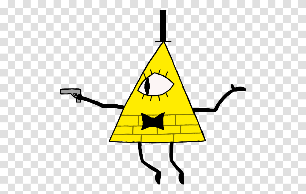 Bill Cipher With A Gun, Triangle Transparent Png