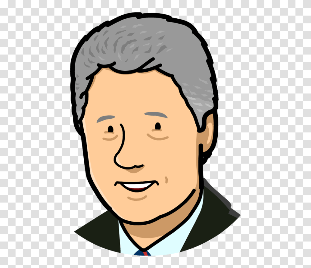 Bill Clinton Clipart, Head, Face, Person Transparent Png
